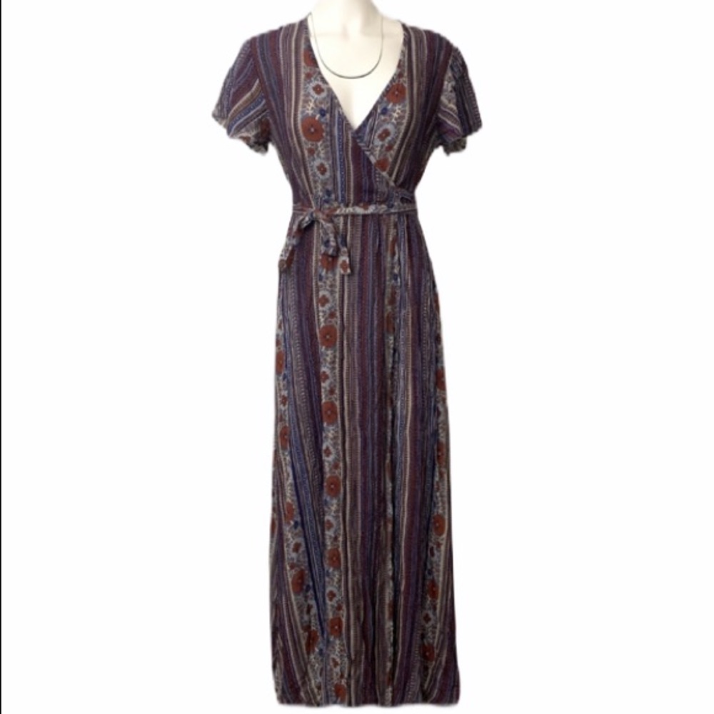 Patrons of Peace Maxi shortsleeved Dress sz M